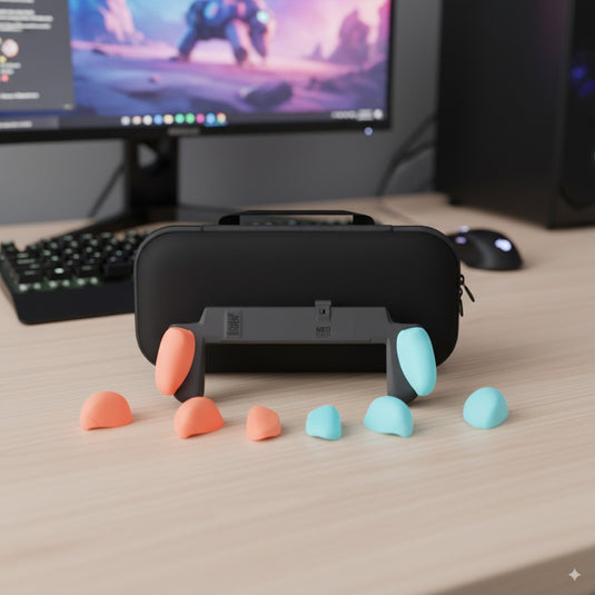 Savage Raven – Coque Ergonomique Modulable NeoGrip et Étui de Transport L pour Nintendo Switch 2 (Offre Groupée)